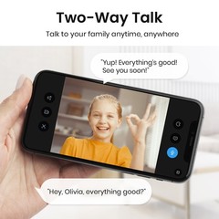 Aosu 2K Security Camera Indoor Smart Motion Tracking,works with Alexa 2 Pack