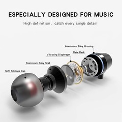 HIFI Bass Stereo Wired Earbuds Headset In-Ear Earphone Headphone MIC 3.5mm USB-C