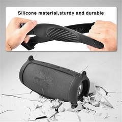 Black Silicone Case Cover for JBL Charge 5 Bluetooth Speaker Travel Protector/
