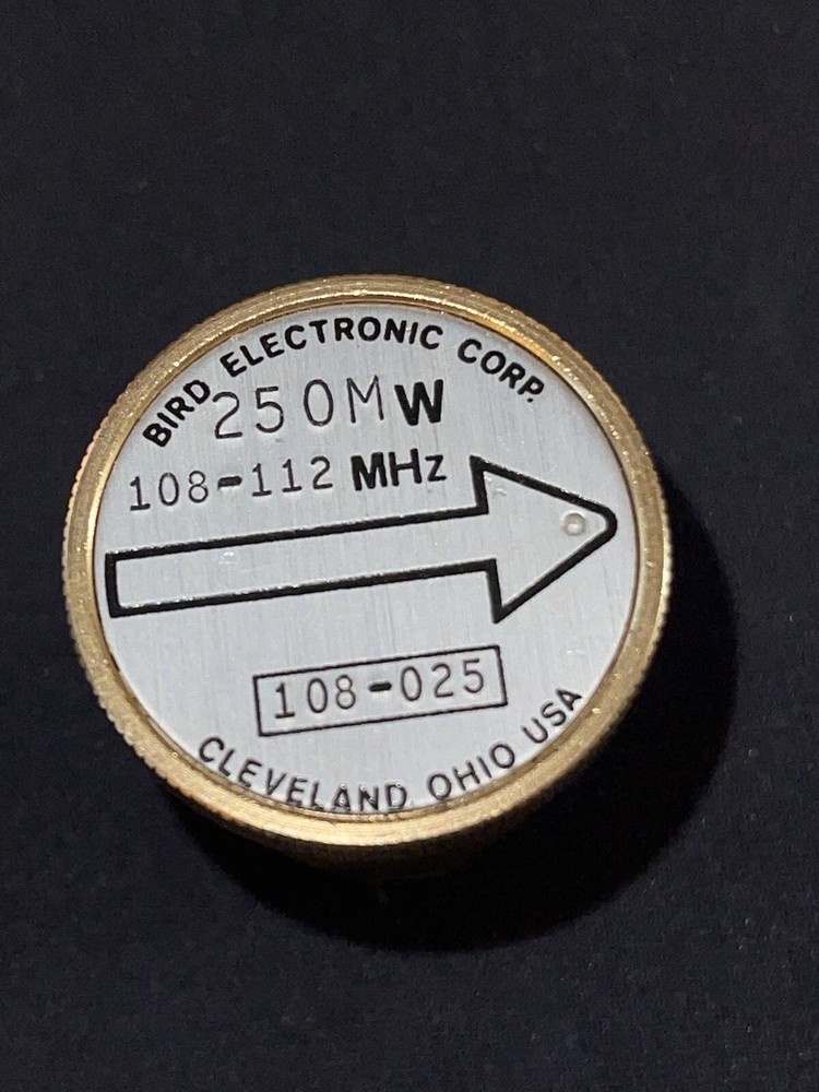 Bird 43 Thruline WattMeter Element 250MW 108-112 MHz Works Good 108-025