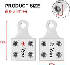 Battery Terminal Connector, 4-Way Battery Post Terminals, 8AWG up to 2/0(XL) AWG