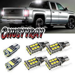 LED 921 Reverse Backup + 2825 License Plate Light for GMC Sierra 1500 2014-2020
