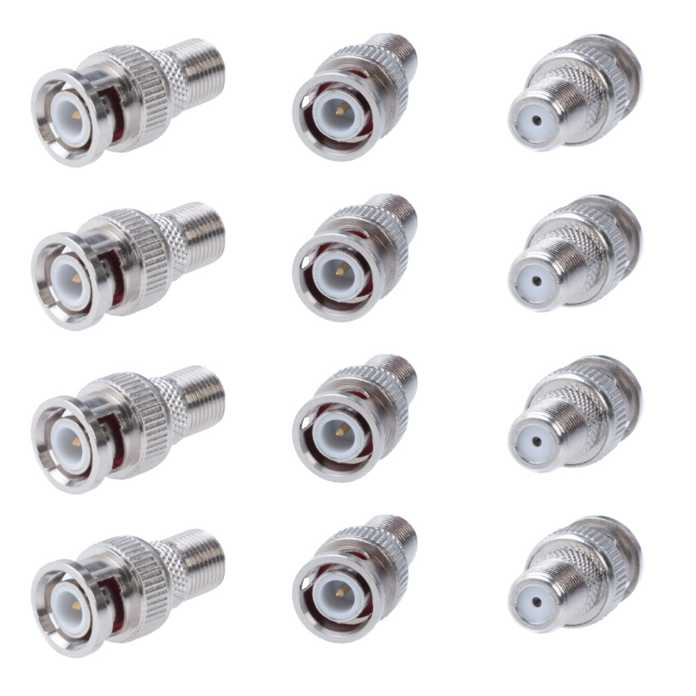 BNC Male to F Female Jack Adapter Coax Connector Coaxial Cable Converter LOT