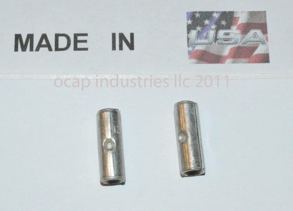 (100) Hi Temp Butt Terminal Connector 900°F MADE IN USA 22-18 AWG 18-22 Ga