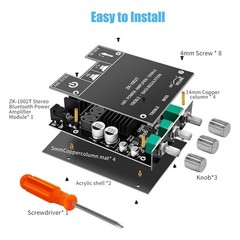 ZK-1002T Bluetooth 5.0 Amplifier Board 200W TPA3116D2 Hifi Stereo Audio AMP