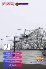 Super Strong Yagi Outdoor TV Antenna 200 Mile Reception Attic Roof