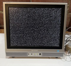 Vintage SHARP Aquos 13 inch TV LC-13S1U-S LCD Box,Remote, Manual Retro Gaming