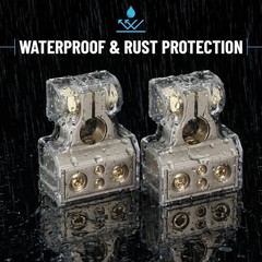 2 Pack Battery Terminal Connectors 0/2/4/6/8/10 AWG Terminals, Car Battery
