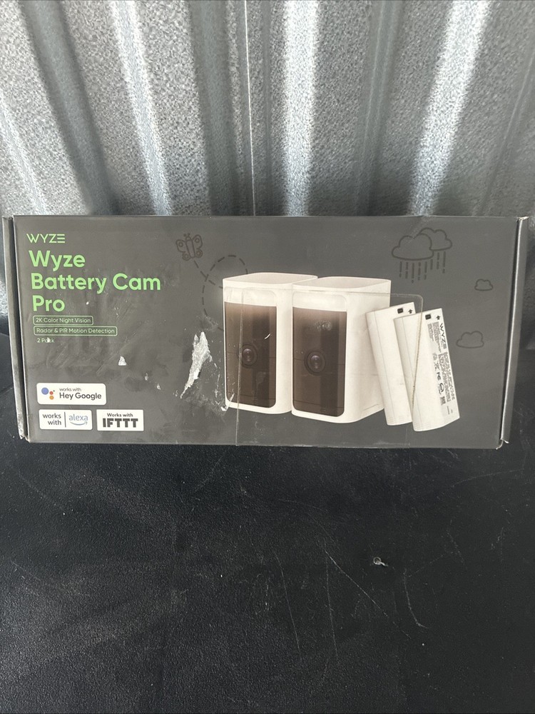 Wyze Battery Cam Pro 2-Pack 2.5K HDR Wireless Cameras WYZECOP-RB2PK