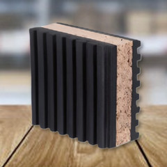 8-Pack Anti Vibration Pads 2″ x 2″ x 7/8″ Cork Audio & Turntable Isolation Feet