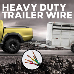 BEST CONNECTIONS 14 Gauge 6 Way Trailer Wire Durable, Weatherproof, Color-Coded