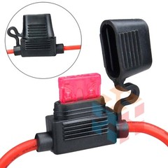 3 Pack 4 Gauge Mini ATC 10A Fuse Holder In Line AWG Wire Copper 12 Volt Blade