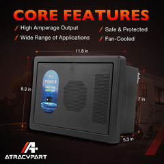 RV Power Converter 30 Amp, WF-8735-AD 12V Converter Charger with Auto Detect for