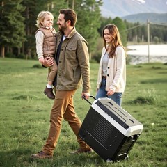 VEVOR Car Refrigerator 58 QT Compressor Electric Cooler with Wheels & Dual Zone