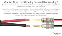 Nakamichi Banana Plug Speaker Connector 24K Gold-Plated Beryllium Red Copper 4mm