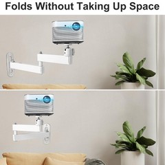 Foldable Projector Wall Ceiling Mount Bracket 360° Rotating 1/4″ Screw Universal