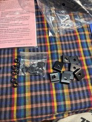 Lot Of 4 Alpine Speaker Covers 10”x7 1/4” partial hardware kit. C6