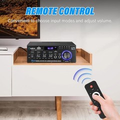 Compact 300W Wireless Bluetooth Audio Amplifier with USB & SD Card Inputs