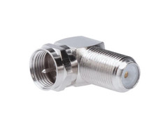 90 Degree Right Angle F Female to Male Connector Coax Adapter TV F-Type M/F Lot