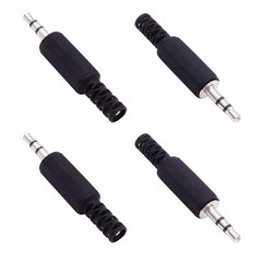 3.5mm Stereo Male Plug Jack Solder Repair Connector TRS Headphone Audio 4 Pack