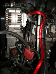 BIG 3 Upgrade 1/0 GAUGE Alternator Electrical BLUE BLACK Cable Wiring Combo Kit
