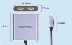 Display Port to Dual HDMI | 4K@60Hz | Display Adapter Splitter