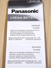 5 pc CARDED PANASONIC CR2032 cr 2032 ECR2032 3v LITHIUM BATTERY EXPIRE 12/2033