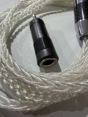 Pure Silver Braided Audio Cable 6.35mm Male to Dual XLR (Audeze) + 3.5mm Adapter