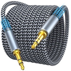 Aux Cord 10ft, 3.5mm Audio Cable – Nylon Braided 3.5mm Male to Male AUX Cable…