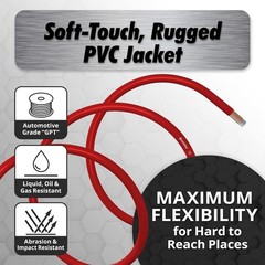 10 Gauge 25ft Power Ground Wire CCA 10 AWG Cable for Car Audio Amp Trailer Red