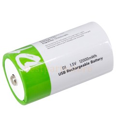 USB 12000mWh Rechargeable D Size Lithium ion Batteries LR20 1.5V with Cable Lot
