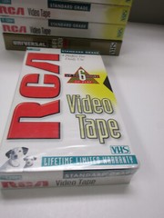 Lot 8 Sealed New Blank Recordable VHS tapes RCA Universal Up to 6 Hours Each