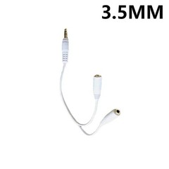3.5mm AUX Audio Mic Splitter 1 Male to 2 Female Gold Plated Headphone Cable