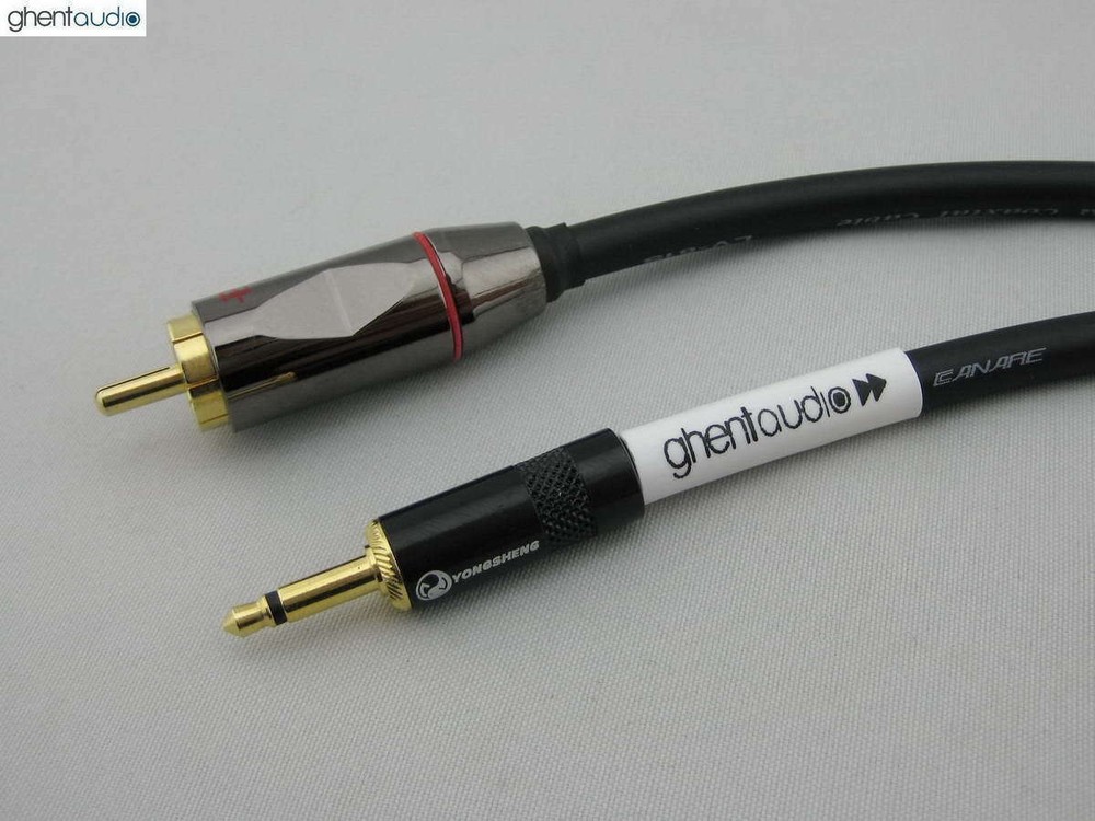 E06 (0.5m 1.5ft)—Digital Coaxial 75Ω 3.5mm TS to RCA Audio Cable Canare LV-61S
