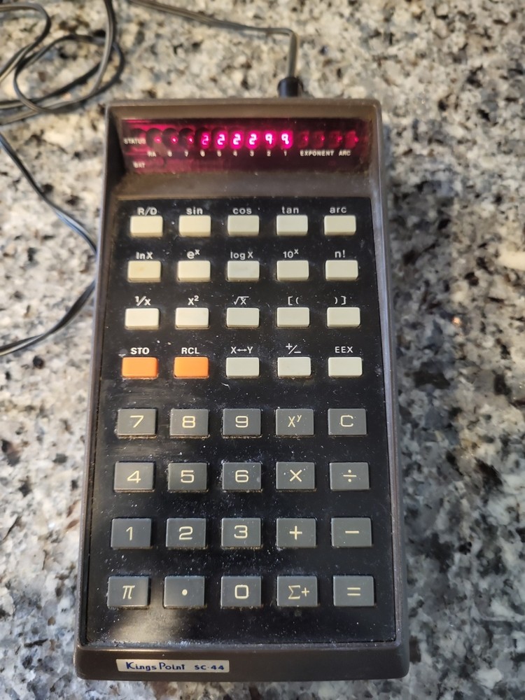 Kings Point 1974 SC-44 LED Calculator Vintage, Hong Kong Manufactured