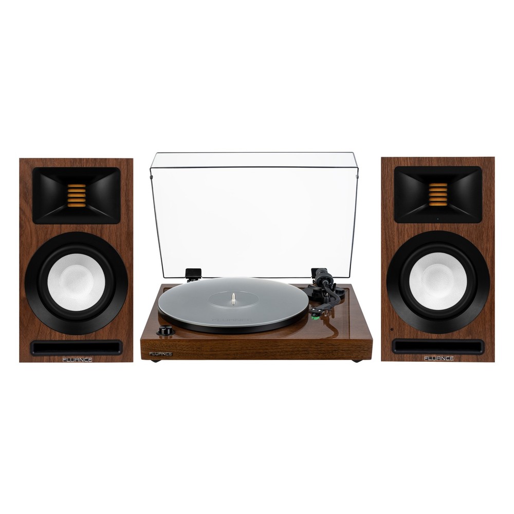 Fluance RT81+ Vinyl Turntable Record Player and Ri71 Powered Bookshelf Speakers