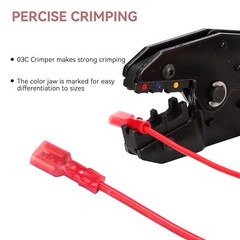 100/500Pcs 22-18 AWG Insulated Male Female Spade Terminals Crimp Wire Connectors