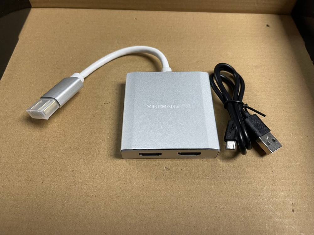 Displayport to Dual HDMI MST DP to 2 HDMI Converter Adapter 4K Laptop Desktop
