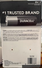 NEW~ Duracell 9V Batteries 8 pack MN1604TB8 Coppertop Sealed
