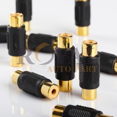 10 Lot AV RCA Audio Video Female to Female Coupler Adapter Connector Gold Plated
