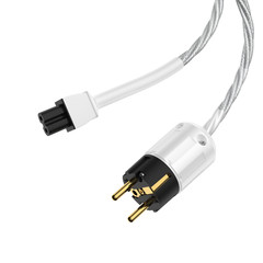 HI-End Silver Plated Braided audiophile power cable Euro & US connectors hifi