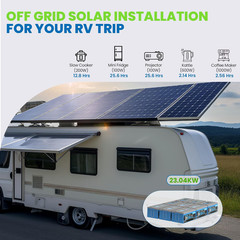 12V 200Ah plus Lifepo4 Battery, 200A BMS, Max. 2560W Power Output, 4000-15000 De