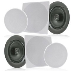 Pair 10″ In-Wall / In-Ceiling Speakers, 2-Way Flush Mount Home Speaker, 300 Watt