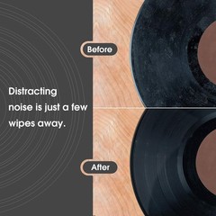 6-in-1 Vinyl Record Cleaning Kit w/Microfiber Cloth/Label Protector/Stylus Brush