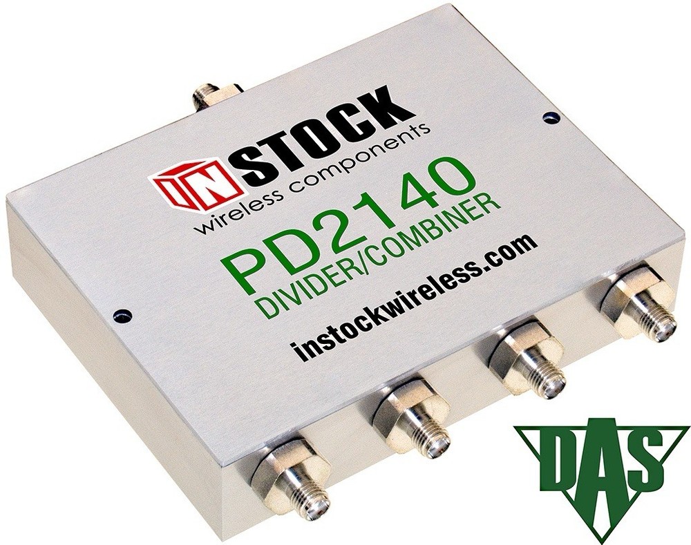 PD2140 – RF Power Splitter, Combiner, Divider RoHS, 4 Way, 698-2700 MHz, 50 Ohms