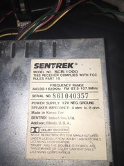 Sentrek SCR-1000 In Dash Unit With Cassette Player-RARE VINTAGE-SHIPS N 24 HOURS