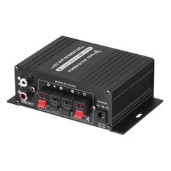 400W 12V 2 Channel Powerful Stereo Audio Power Amplifier HiFi Bass Amp Car Home