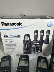 Panasonic KX-TG6644B DECT 6.0 Cordless Phone 4 Handsets Answering Speaker