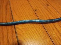 ROCKFORD FOSGATE 4 AWG 8 AWG BLUE SILVER POWER OR GROUND WIRE BLUE 48 + FEET