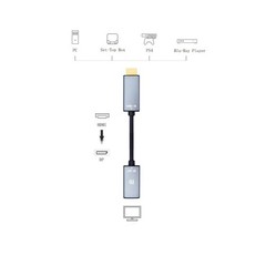 HDMI to DisplayPort Adapter 4K-60Hz Male to Female Converter for PC PS5 Xbox